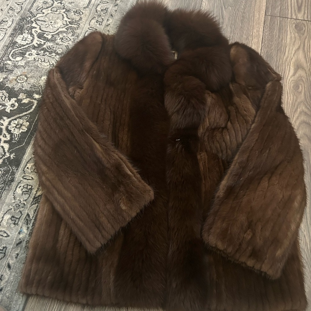 Luxurious Brown Fur Blazer